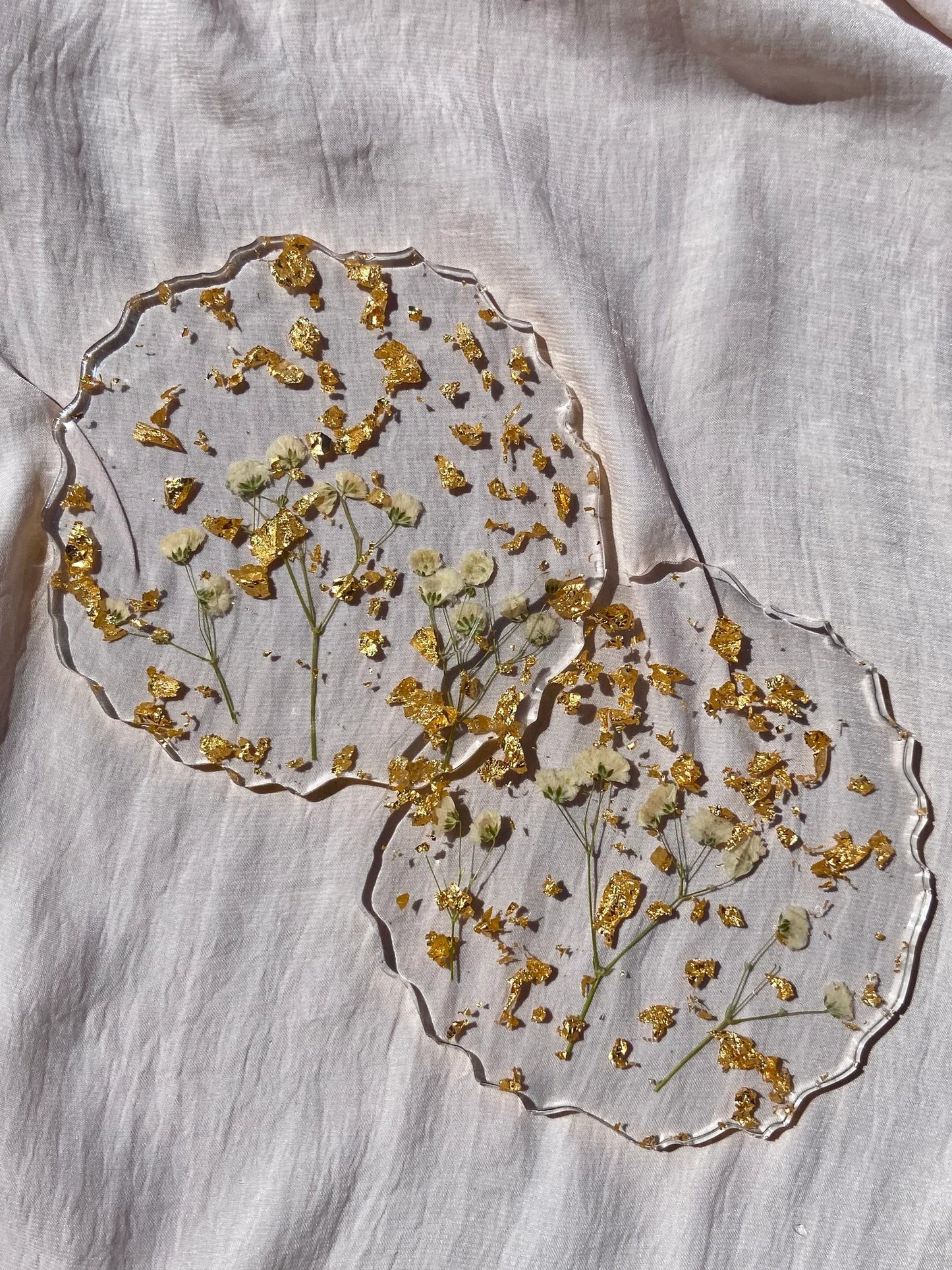 Baby's Breath Floral Coasters