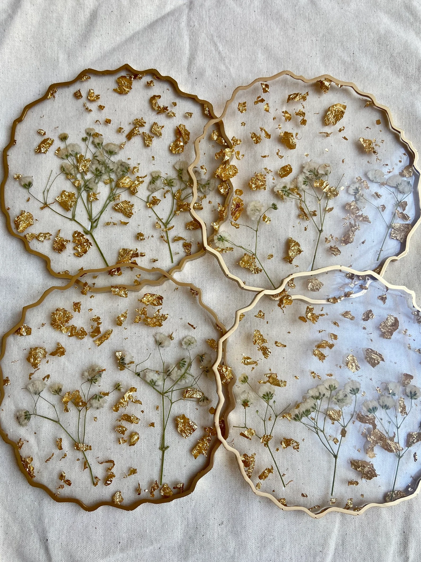 Baby's Breath Floral Coasters